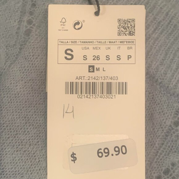 New Zara Alpaca And Wool Blend Knit Skirt - Picture 6 of 7